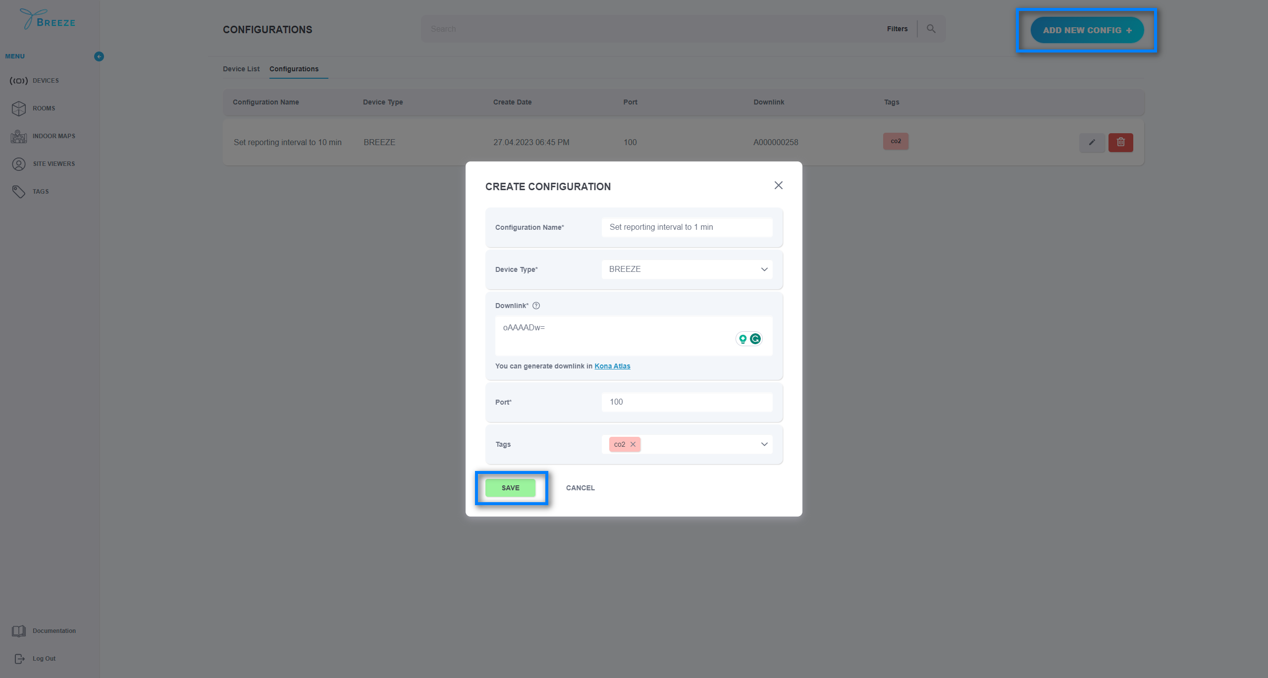 Figure 17. Adding a new Configuration view