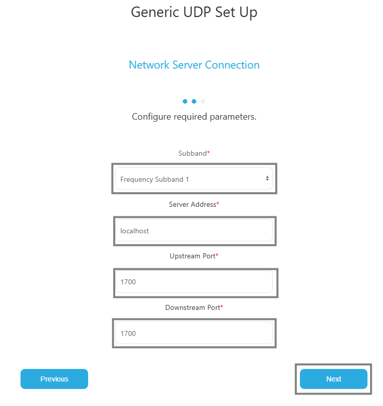 Kona Link generic UDP Config page