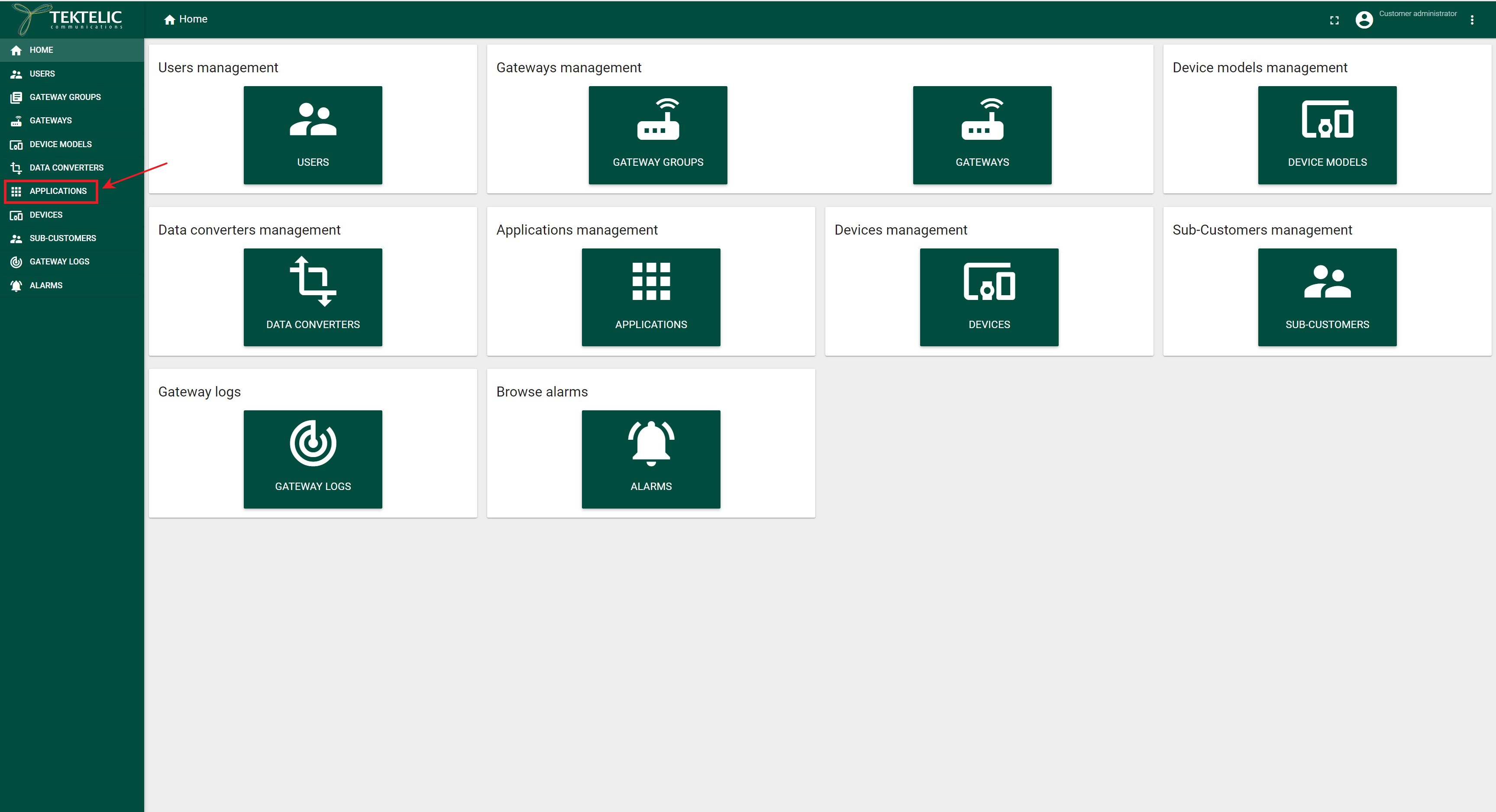 Figure 1. Open Application list