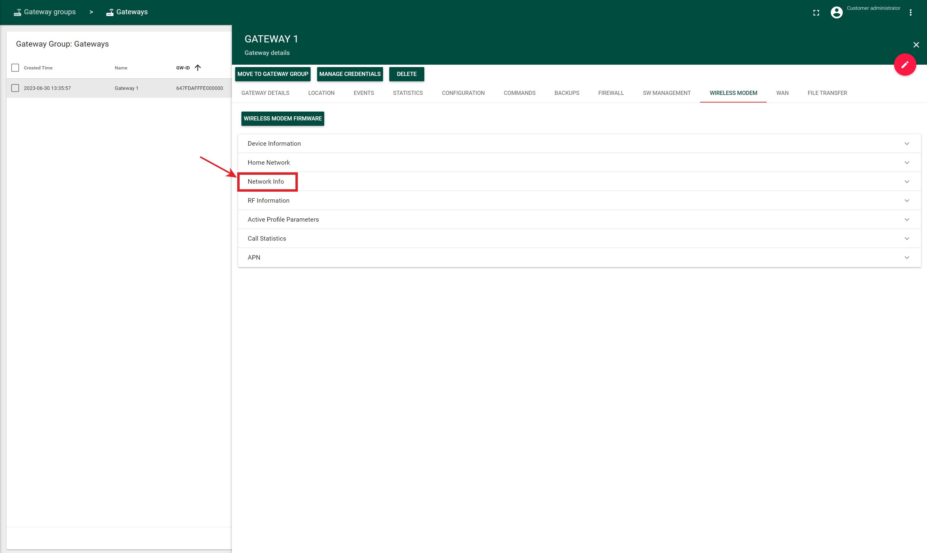 Figure 2. Open Network Info