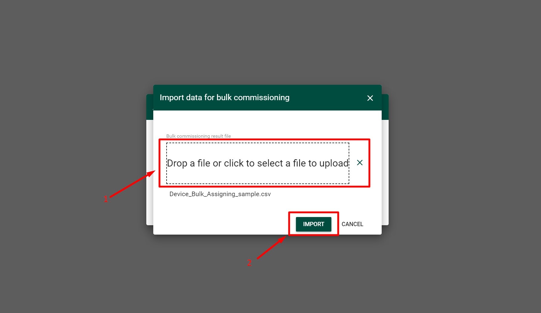 Figure 5. Import csv file